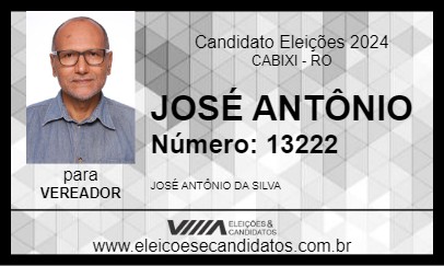 Candidato JOSÉ ANTÔNIO 2024 - CABIXI - Eleições