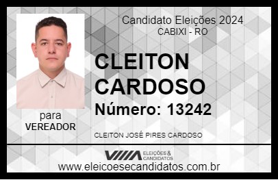 Candidato CLEITON CARDOSO 2024 - CABIXI - Eleições