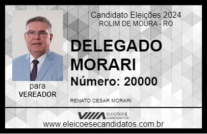 Candidato DELEGADO MORARI 2024 - ROLIM DE MOURA - Eleições