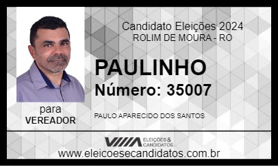 Candidato PAULINHO 2024 - ROLIM DE MOURA - Eleições