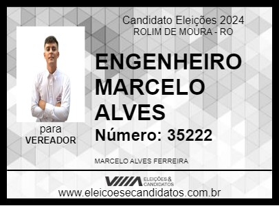 Candidato ENGENHEIRO MARCELO ALVES 2024 - ROLIM DE MOURA - Eleições