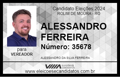 Candidato ALESSANDRO FERREIRA 2024 - ROLIM DE MOURA - Eleições