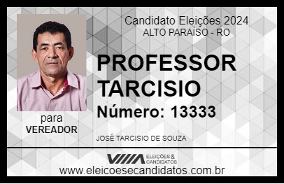 Candidato PROFESSOR TARCISIO 2024 - ALTO PARAÍSO - Eleições