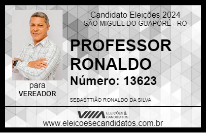 Candidato PROFESSOR RONALDO 2024 - SÃO MIGUEL DO GUAPORÉ - Eleições