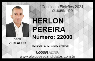 Candidato HERLON PEREIRA 2024 - CUJUBIM - Eleições