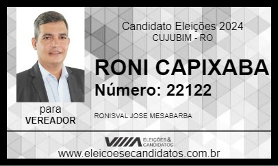 Candidato RONI CAPIXABA 2024 - CUJUBIM - Eleições