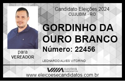 Candidato GORDINHO DA OURO BRANCO 2024 - CUJUBIM - Eleições