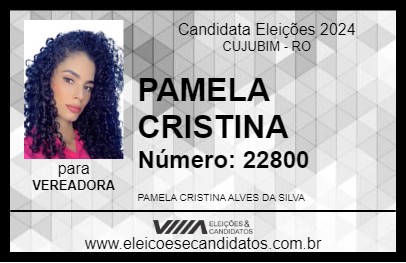 Candidato PAMELA CRISTINA 2024 - CUJUBIM - Eleições