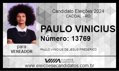 Candidato PAULO VINICIUS 2024 - CACOAL - Eleições