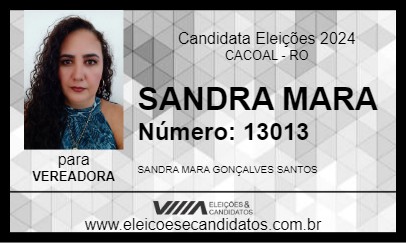 Candidato SANDRA MARA 2024 - CACOAL - Eleições