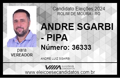 Candidato ANDRE SGARBI - PIPA 2024 - ROLIM DE MOURA - Eleições