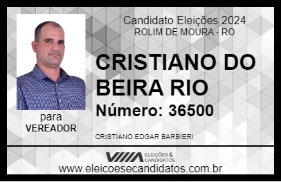 Candidato CRISTIANO DO BEIRA RIO 2024 - ROLIM DE MOURA - Eleições