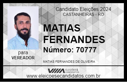 Candidato MATIAS FERNANDES 2024 - CASTANHEIRAS - Eleições