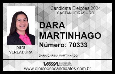 Candidato DARA MARTINHAGO 2024 - CASTANHEIRAS - Eleições