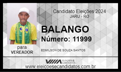 Candidato BALANGO 2024 - JARU - Eleições