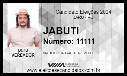 Candidato JABUTI 2024 - JARU - Eleições