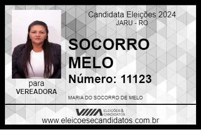 Candidato SOCORRO MELO 2024 - JARU - Eleições