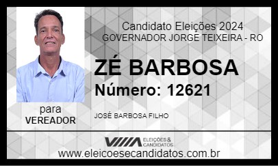 Candidato ZÉ BARBOSA 2024 - GOVERNADOR JORGE TEIXEIRA - Eleições