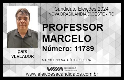 Candidato PROFESSOR MARCELO 2024 - NOVA BRASILÂNDIA D\OESTE - Eleições