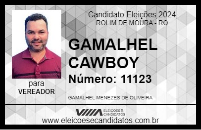 Candidato GAMALHEL CAWBOY 2024 - ROLIM DE MOURA - Eleições