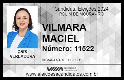 Candidato VILMARA MACIEL 2024 - ROLIM DE MOURA - Eleições