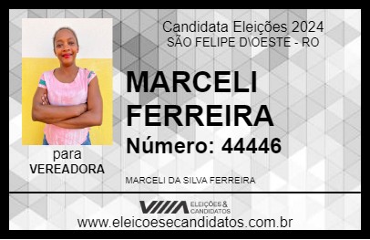 Candidato MARCELI FERREIRA 2024 - SÃO FELIPE D\OESTE - Eleições