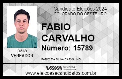 Candidato FABIO CARVALHO 2024 - COLORADO DO OESTE - Eleições