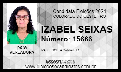 Candidato IZABEL SEIXAS 2024 - COLORADO DO OESTE - Eleições