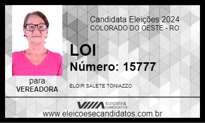 Candidato LOI 2024 - COLORADO DO OESTE - Eleições