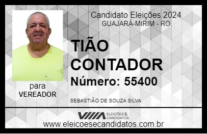 Candidato TIÃO CONTADOR 2024 - GUAJARÁ-MIRIM - Eleições