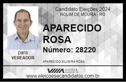 Candidato APARECIDO ROSA 2024 - ROLIM DE MOURA - Eleições