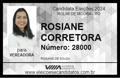 Candidato ROSIANE CORRETORA 2024 - ROLIM DE MOURA - Eleições