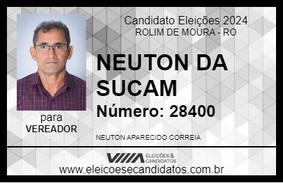 Candidato NEUTON DA SUCAM 2024 - ROLIM DE MOURA - Eleições