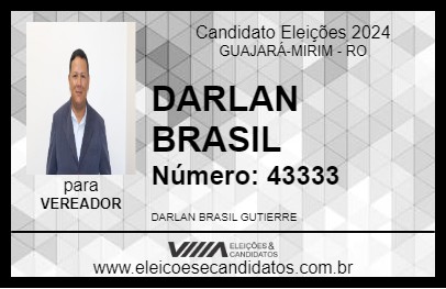 Candidato DARLAN BRASIL 2024 - GUAJARÁ-MIRIM - Eleições