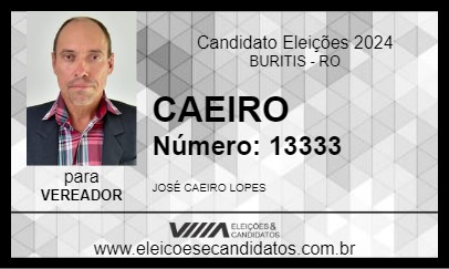 Candidato CAEIRO 2024 - BURITIS - Eleições