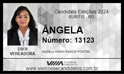 Candidato ÂNGELA A ÍNDIA 2024 - BURITIS - Eleições