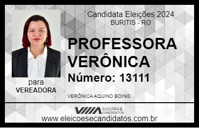 Candidato PROFESSORA VERÔNICA 2024 - BURITIS - Eleições