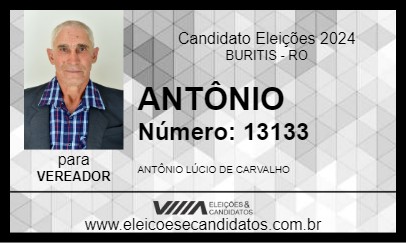 Candidato TONHÃO DA DOIZINHA 2024 - BURITIS - Eleições