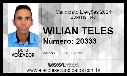 Candidato WILIAN TELES 2024 - BURITIS - Eleições