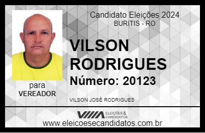 Candidato VILSON RODRIGUES 2024 - BURITIS - Eleições