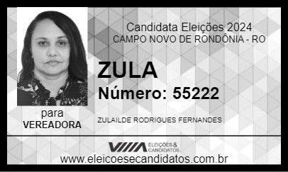 Candidato ZULA 2024 - CAMPO NOVO DE RONDÔNIA - Eleições