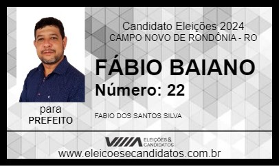 Candidato FÁBIO BAIANO 2024 - CAMPO NOVO DE RONDÔNIA - Eleições