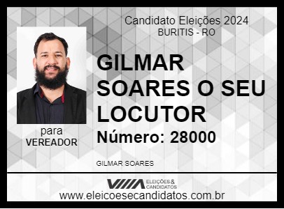 Candidato GILMAR SOARES O SEU LOCUTOR 2024 - BURITIS - Eleições