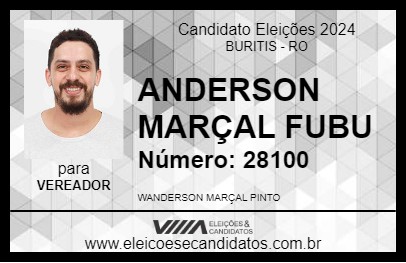 Candidato ANDERSON MARÇAL FUBU 2024 - BURITIS - Eleições