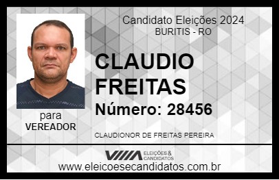 Candidato CLAUDIO FREITAS 2024 - BURITIS - Eleições