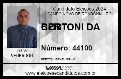 Candidato BERTONI DA C-18 2024 - CAMPO NOVO DE RONDÔNIA - Eleições