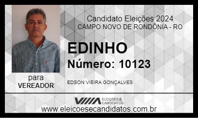 Candidato EDINHO 2024 - CAMPO NOVO DE RONDÔNIA - Eleições