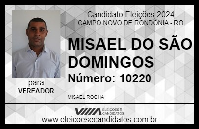 Candidato MISAEL DO SÃO DOMINGOS 2024 - CAMPO NOVO DE RONDÔNIA - Eleições