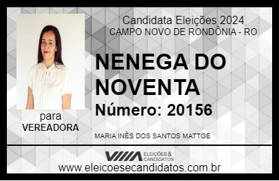 Candidato NENEGA DO NOVENTA 2024 - CAMPO NOVO DE RONDÔNIA - Eleições