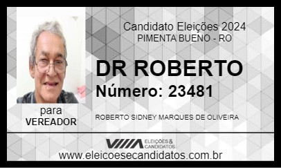 Candidato DR ROBERTO 2024 - PIMENTA BUENO - Eleições